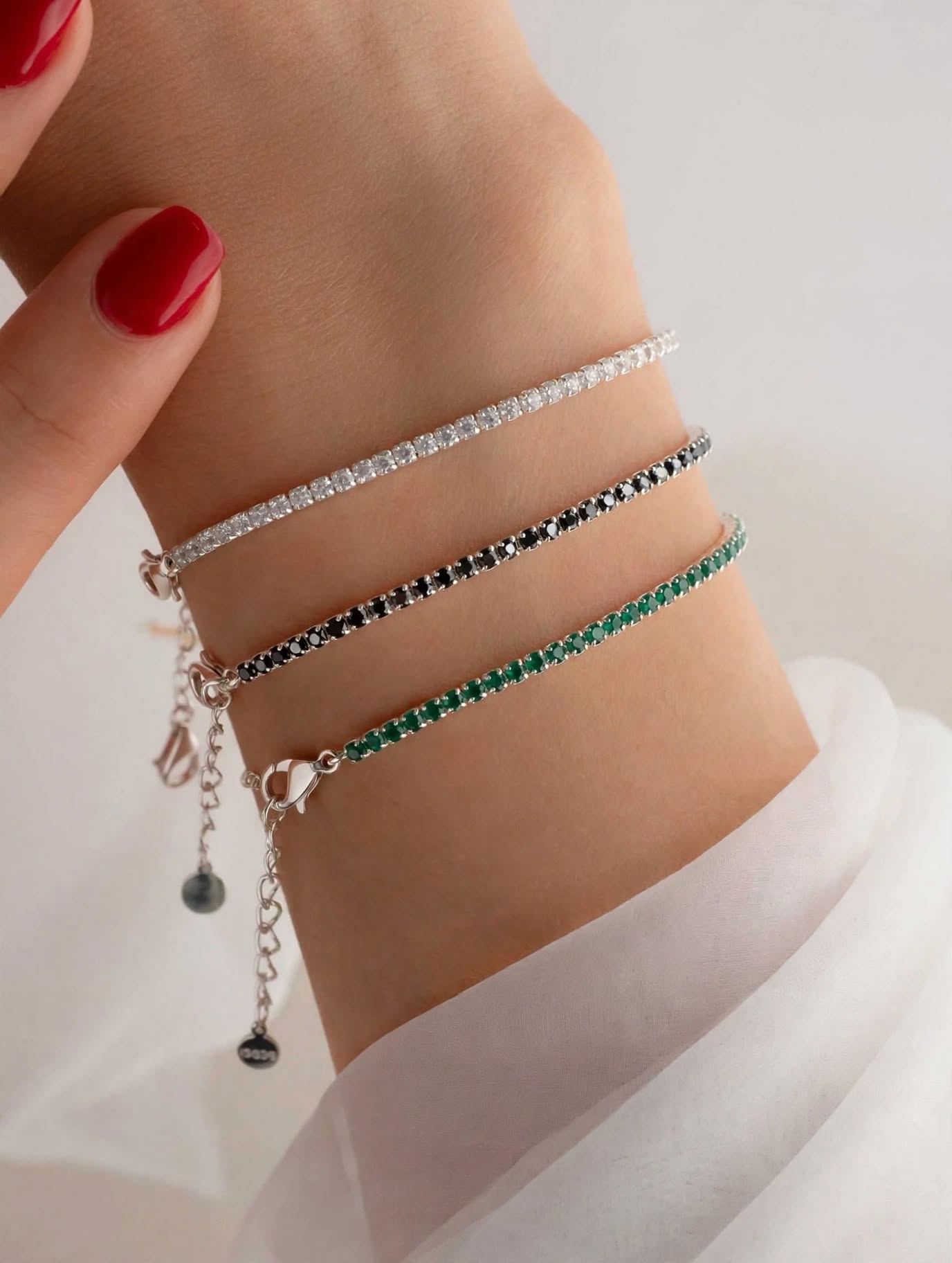 Pulsera Tenis Luz Continua en plata 925 — MARDAN JOYAS